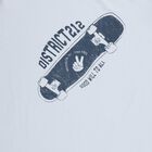 Boys Light Blue Crew Neck Casual Half Sleeve T-Shirt, हल्का नीला, small image number null