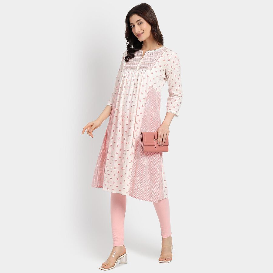Ladies' 100% Cotton Kurta, Coral, large image number null