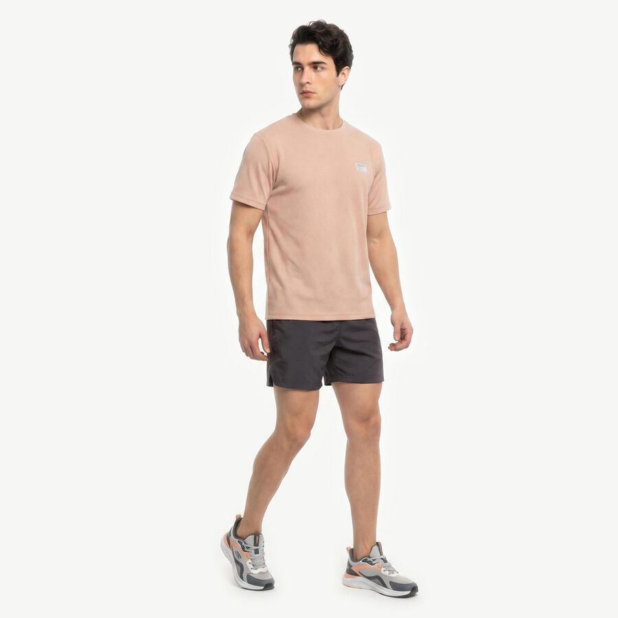 Men's Light Pink Round Neck Regular Drifit T-Shirt, हल्का गुलाबी, large