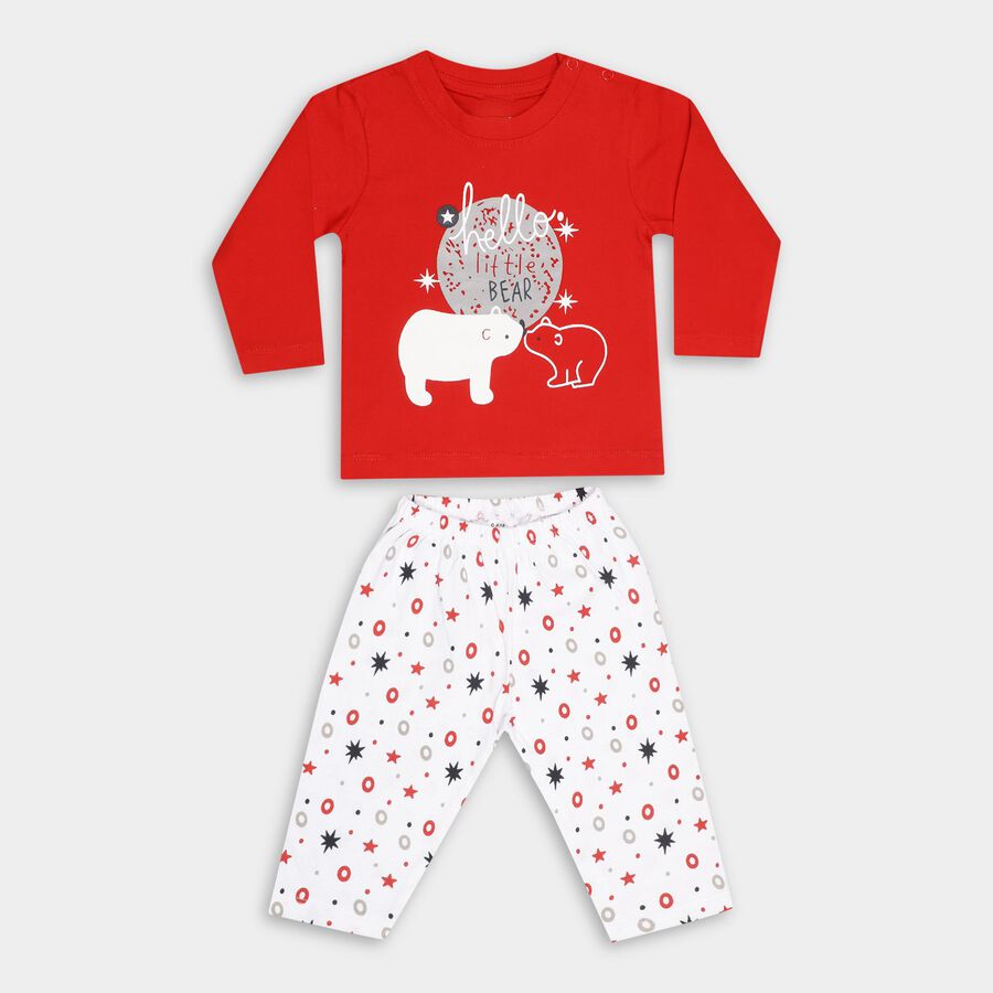Infants' 100% Cotton Baba Suit, लाल, large image number null