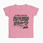 Girls Bright Pink Round Neck Casual T-Shirt, Pink, small image number null