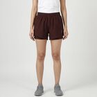 Women's Wine Regular Fit Solid Shorts, वाइन, small