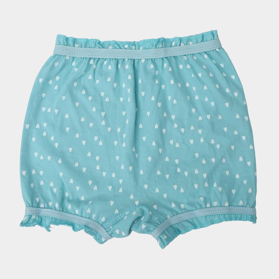 Girls' Aqua Regular Fit Solid Bloomer, एक्वा, large