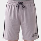 Boys Grey Regular Fit Athletic Bermuda Shorts, हल्का ग्रे, small
