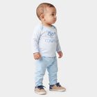 Infants' Light Blue 100% Cotton Round Neck Baba Suit, Light Blue, small
