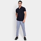 Men's Collared Half Sleeves T-Shirt, Navy Blue, small image number null