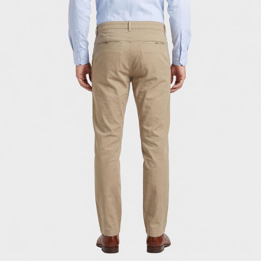 Men's Beige Slim Fit Chino Trousers, गहरा पीला, large