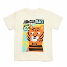 Boys' Off-White Cotton Crew Neck Casual T-Shirt, ऑफ व्हाइट, small image number null