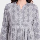 Ladies' 100% Cotton Kurta, हल्का ग्रे, small image number null