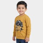 Boys' Yellow Round Neck Pullover Sweatshirt, पीला, small