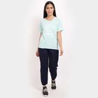 Washed High Rise Jogger Jeans, Dark Blue, small image number null