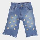 Girls Solid Capri, Mid Blue, small image number null