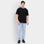 Men's 100% Cotton Slim Fit Casual Trousers, हल्का नीला, small image number null