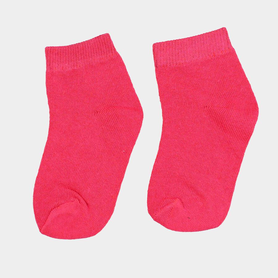 Girls Solid Basic Socks, Fuchsia, large image number null
