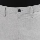 Men's Slim Fit Casual Trousers, हल्का ग्रे, small image number null