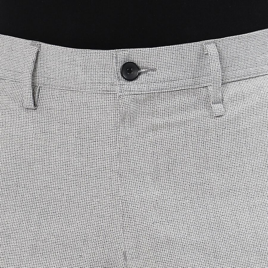Men's Slim Fit Casual Trousers, हल्का ग्रे, large image number null
