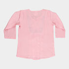 Girls Embellished 3/4th Sleeves Blouse, Pink, small image number null