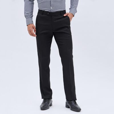 Men's Fixed Waist Slim Fit Formal Trousers 