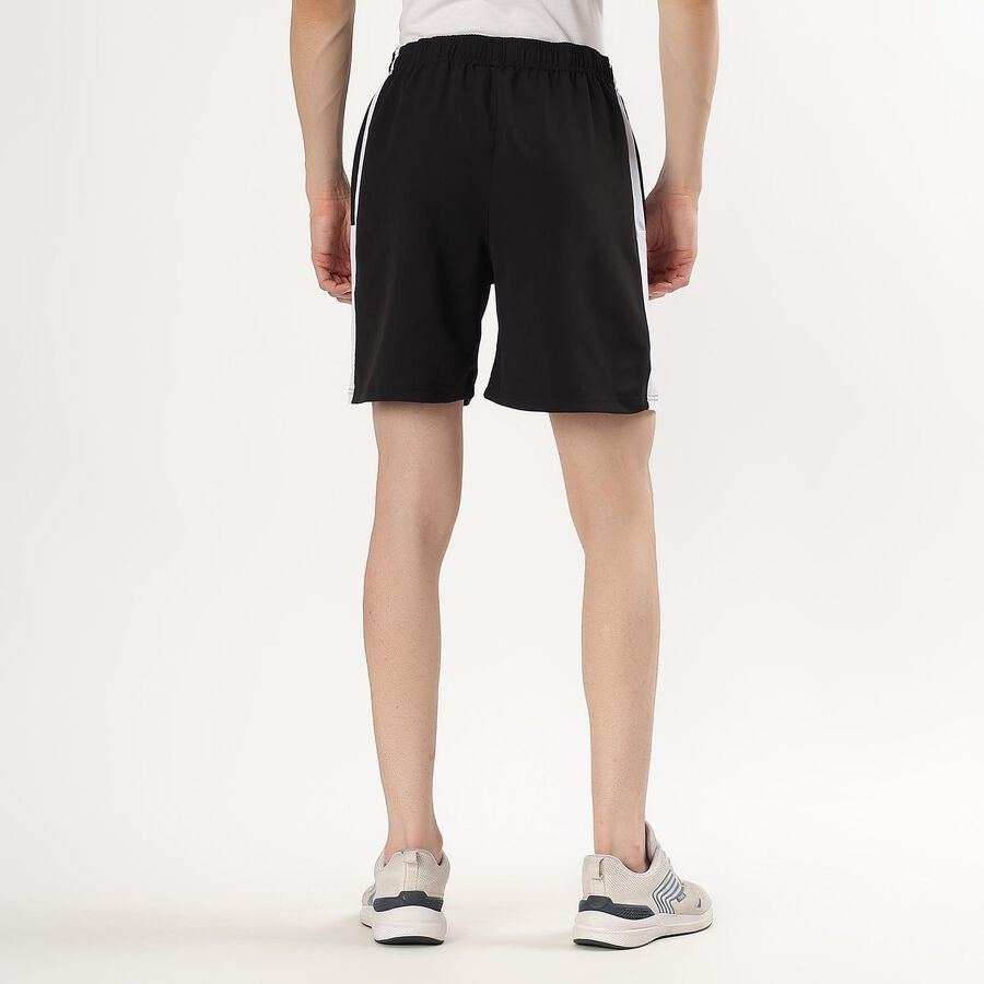 Men's Jet Black Regular Fit Active Bermuda Shorts, Black, large image number null