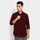 Men's 100% Cotton Casual Shirt, वाइन, small image number null