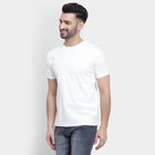 Solid Round Neck T-Shirt, White, small image number null