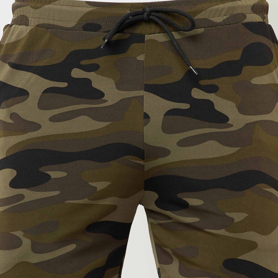 Printed Active Bermuda, Olive, large image number null