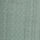 Infants' Light Sage Green Crew Neck Cable Knit Pullover, हल्का हरा, small image number null