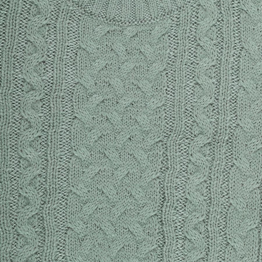 Infants' Light Sage Green Crew Neck Cable Knit Pullover, हल्का हरा, large image number null