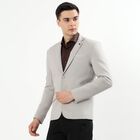 Men's Light Grey Slim Fit Single-Breasted Blazer, हल्का ग्रे, small image number null