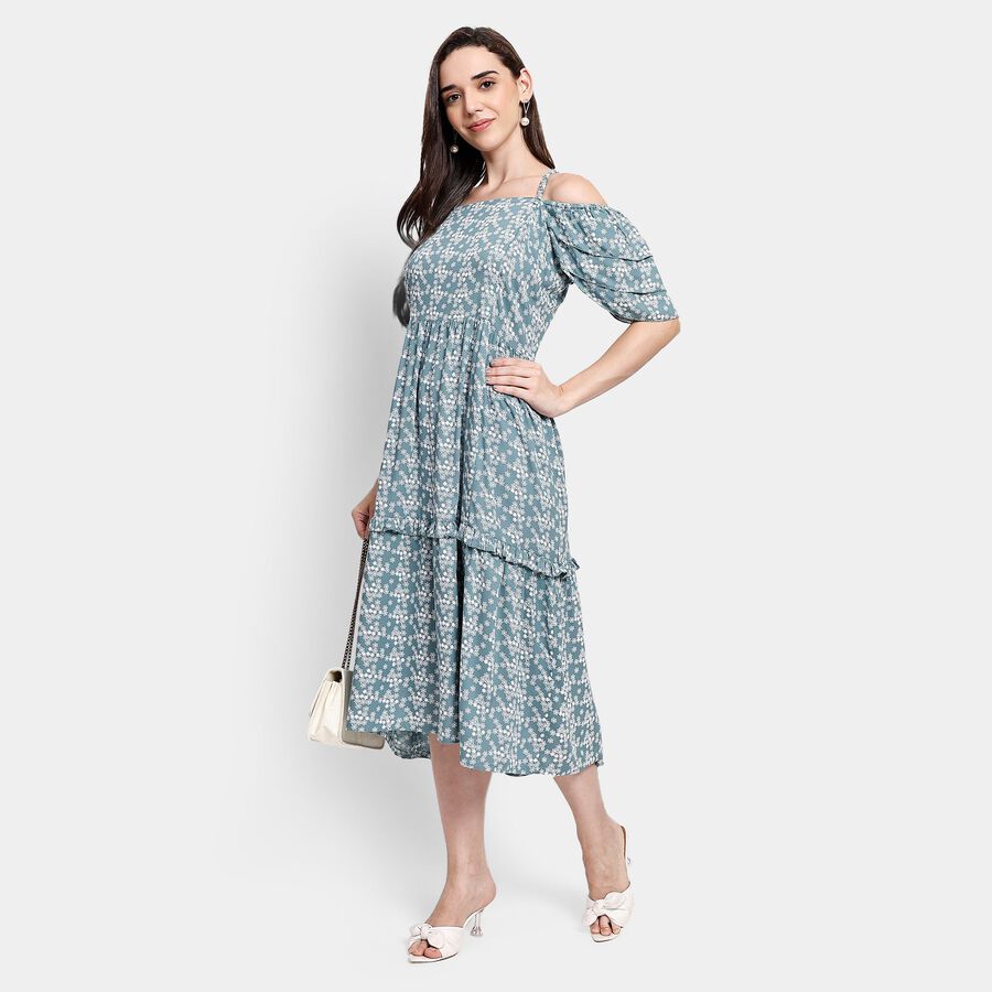 Ladies' Dress, हल्का हरा, large image number null