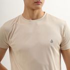Men's Light Beige Crew Neck Drifit Tee Shirt, Beige, small image number null