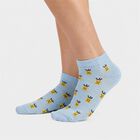 Women's Assorted Regular Fit Novelty Print Pack of 3 Socks, चुनिंदा, small