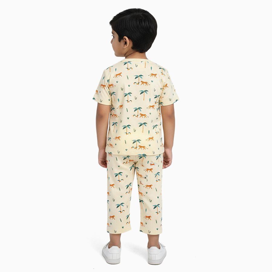 Boys' Night Suit, पीला, large image number null