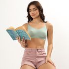 Women's Soft Mint Green Scoop Neck Basic Bra, Light Green, small image number null
