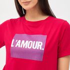 Women's Vibrant Red Cotton Round Neck Printed T-Shirt, Fuchsia, small image number null