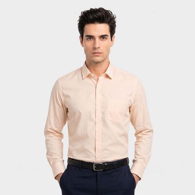 Men's Peach Formal Shirt