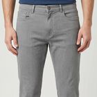 Men's Grey Slim Fit Solid Jeans, हल्का ग्रे, small