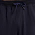Cut & Sew Slim Fit Jogger Track Pants, Navy Blue, small image number null