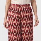Women's Wine Regular Fit Printed Palazzos, Wine, small