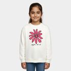 Girls' Sweatshirt, ऑफ व्हाइट, small image number null