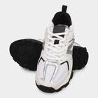 Men's Bright Snow White Lace-Up Sports Shoes, White, small image number null