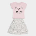 Girls' Top Skirt , Light Pink, small image number null