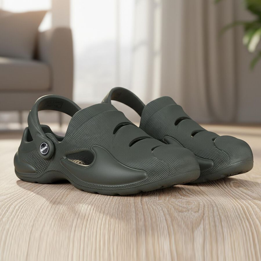 Men's Slipper, ओलिव, large