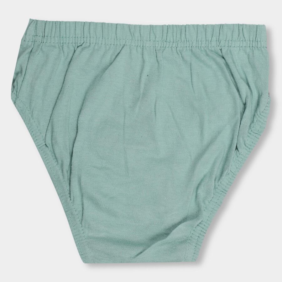 Kids' White V-Cut Briefs, Light Green, large image number null