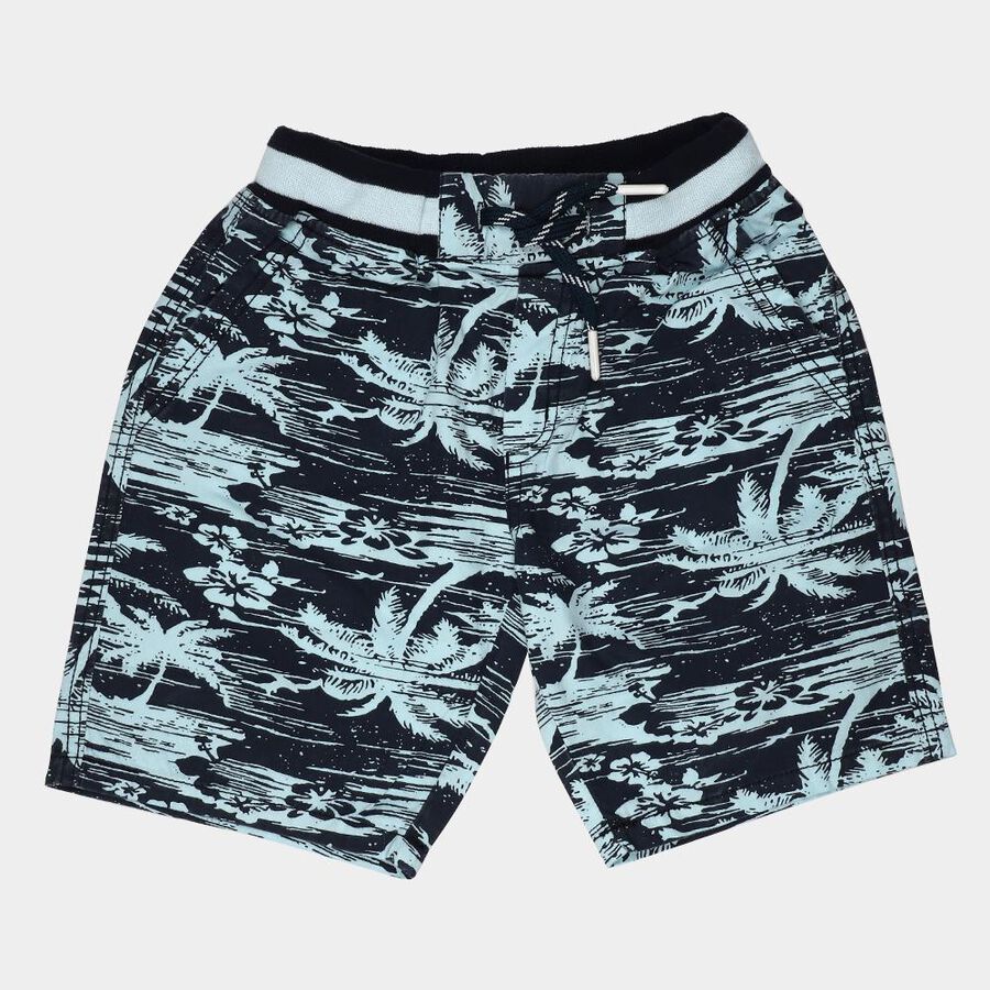 Boys' Light Grey Regular Fit Cotton Bermuda Shorts, Light Grey, large