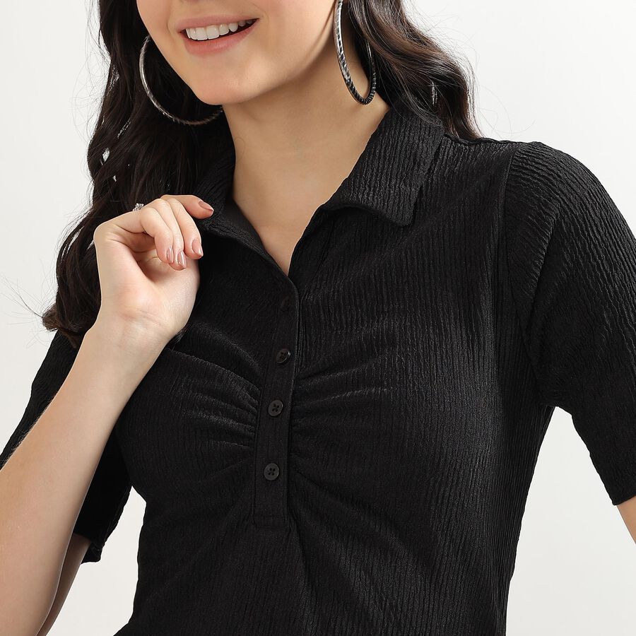 Ladies' A Line Dress , काला, large image number null