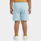 Girls' Light Blue Floral Elastic Waist Shorts, Light Blue, small