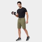 Men Olive Green Regular Fit Drawstring Jamaican Shorts, ओलिव, small