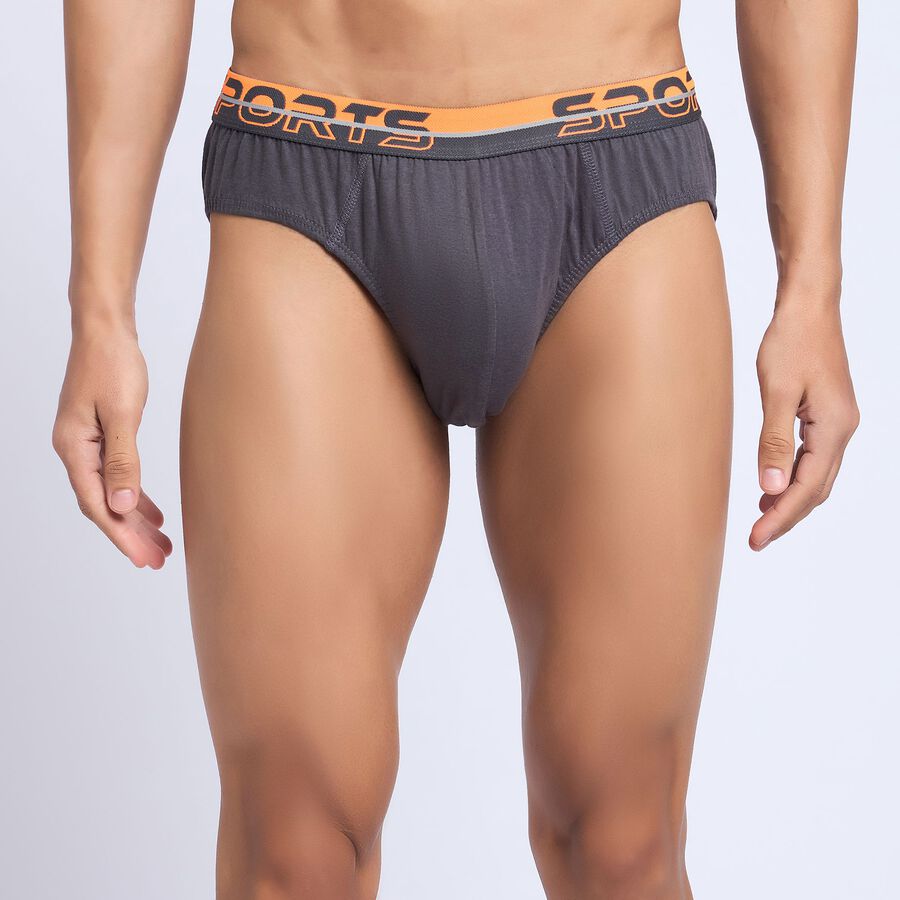 Men's 100% Cotton Briefs, Navy Blue, large image number null