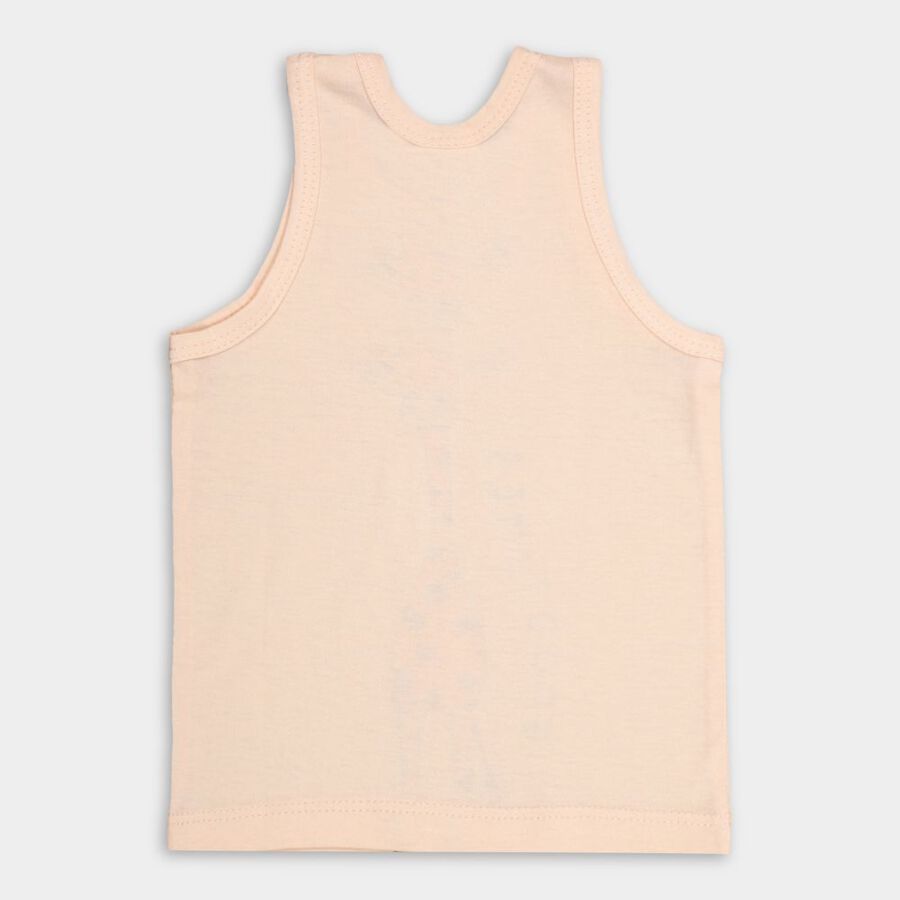 Infants' Cotton Vest, Peach, large image number null